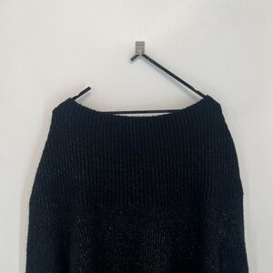 Zara Knit Wool Mohair Blend Multi Purpose Off Shoulder Fold Over Slouchy Sweater
